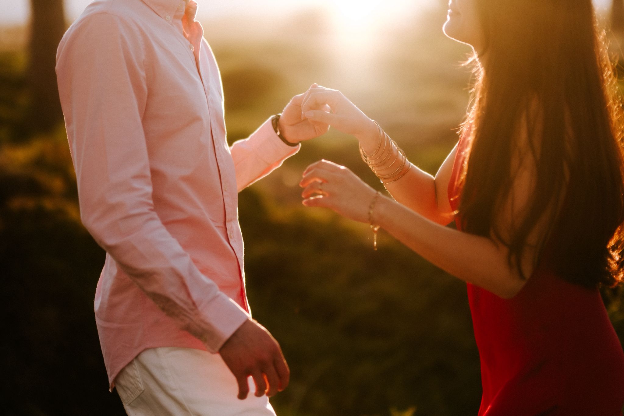 Holding hands