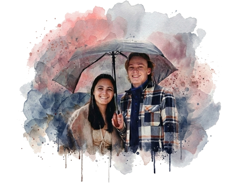 Watercolor decoration